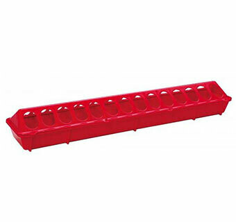 Miller MFG Plastic Flip-top Poultry Feeder 20&quot; - Red