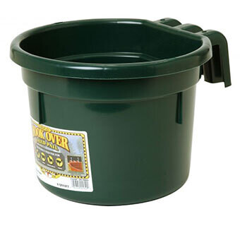 Miller Manufacturing Hook Over Feed Pail - 8 Quart in Green