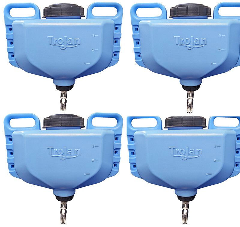 Trojan Pen Waterer 4 gallon Corner Mount 4 pack Package