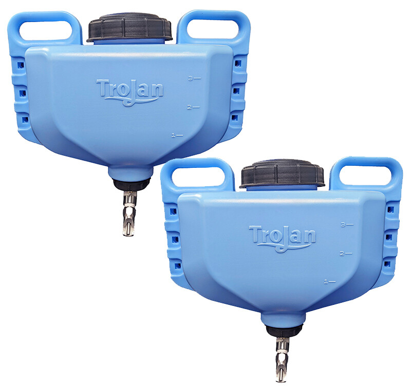 Trojan Corner Mount Pen Waterer 4 gallon 2 pack Package