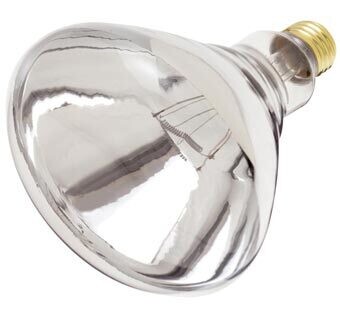 Heat Lamp Clear 250 Watt R40 Satco S4999