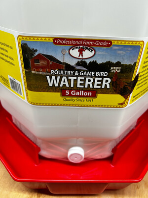 Miller MFG Plastic Poultry and Game Bird Waterer - 5 Gallon PPF5