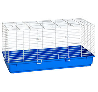 Pet Lodge Miller Manufacturing Large Plastic Bottom Rabbit Home 40in in Blue