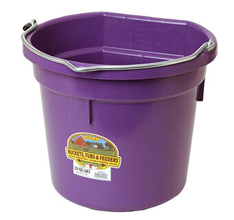 Miller MFG Flat Back Plastic Bucket - purple 20 Quart