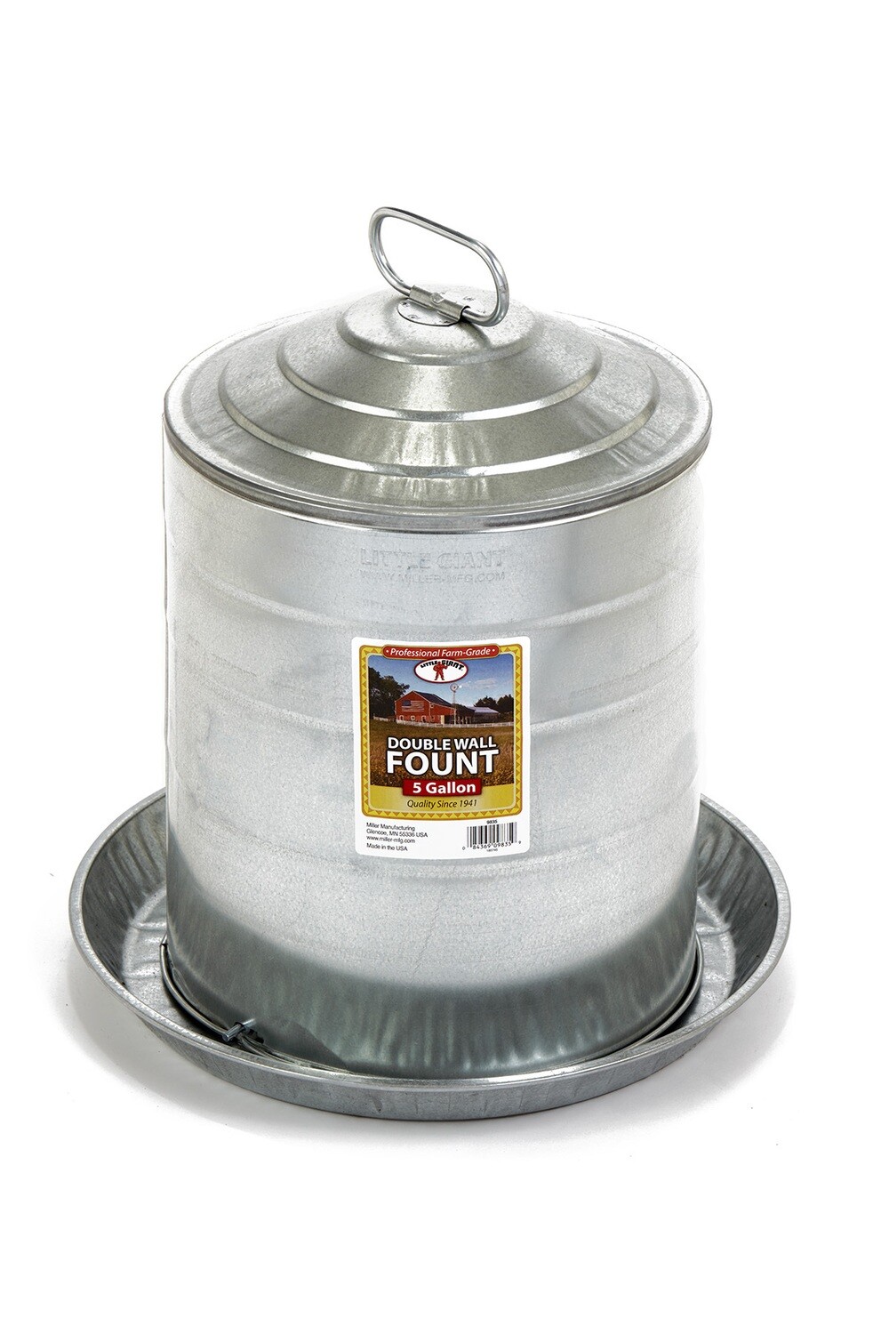 Double Wall Mount Poultry Fount - 5 Gallons, part 9835