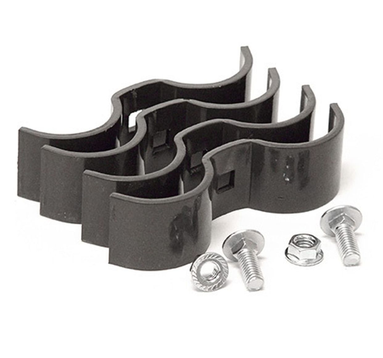 Behlen Painted Butterfly Clamps for 2&quot; Tubing (2 pr) - Grey