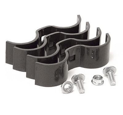 Behlen Painted Butterfly Clamps for 2&quot; Tubing (2 pr) - Grey