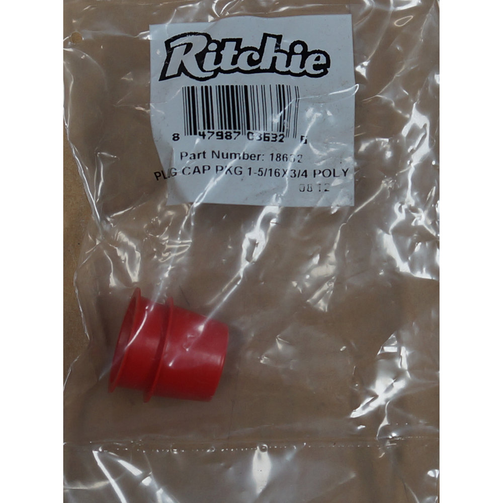 Ritchie Plug Cap 1-5/16x3/4 Poly package 18632