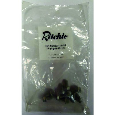 Ritchie Bolt Pkg 1/2&quot; - 20x1/2 10 per package #15155