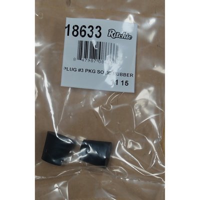 Ritchie #3 Package Drain Plug Solid Rubber #18633