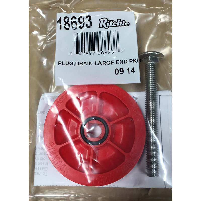 Ritchie Large end Drain plug package 18693