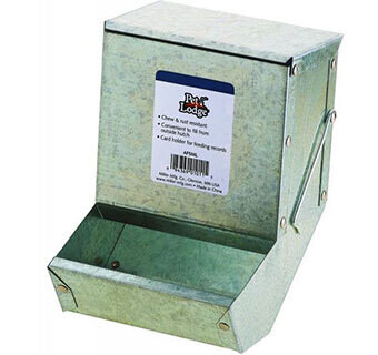 Pet Lodge Metal Small Animal Feeder with Lid 5in AF5ML - CASE of 12