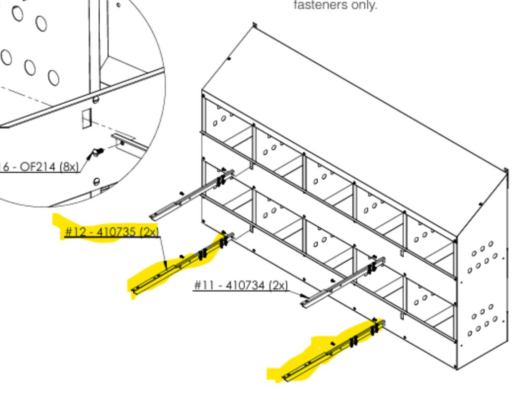 Brower Nesting Box Long Perch Assemblies 410735