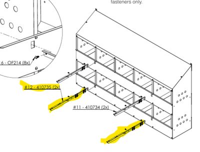 Brower Nesting Box Long Perch Assemblies 410735