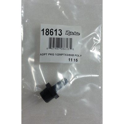 Ritchie Adapter Package - 1/2 MPT x 3/8 Hose barb 18613