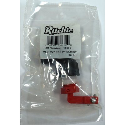 Ritchie Red 1/2" Valve Package with elbow #18692