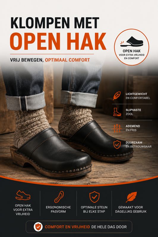 Klompen met open hak