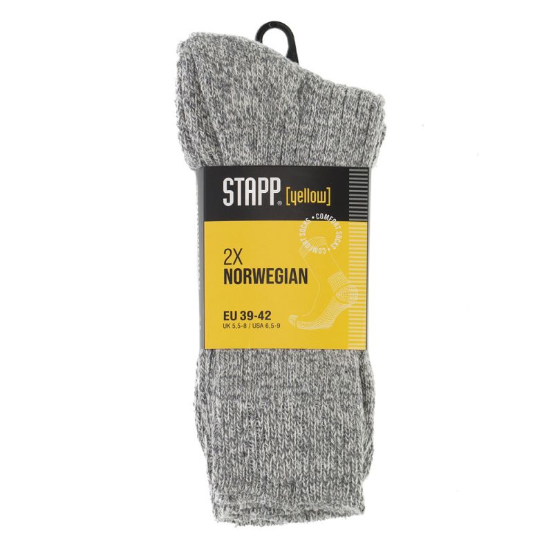 Stapp / Basset / Teckel Stapp Yellow Norwegian 2-Pack Sokken 4405 600 Noors, Maat: 42