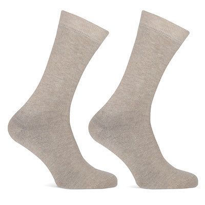 Stapp / Basset / Teckel Basset Bamboo Sokken Terry Sole 2-pack 31025 Beige, Maat: 35/38