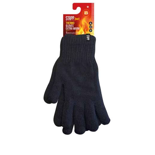 Stapp / Basset / Teckel Stapp Heat Unisex Gloves Thinsulate 1-Pack 70608 Thermo Zwart 6990, Maat: L