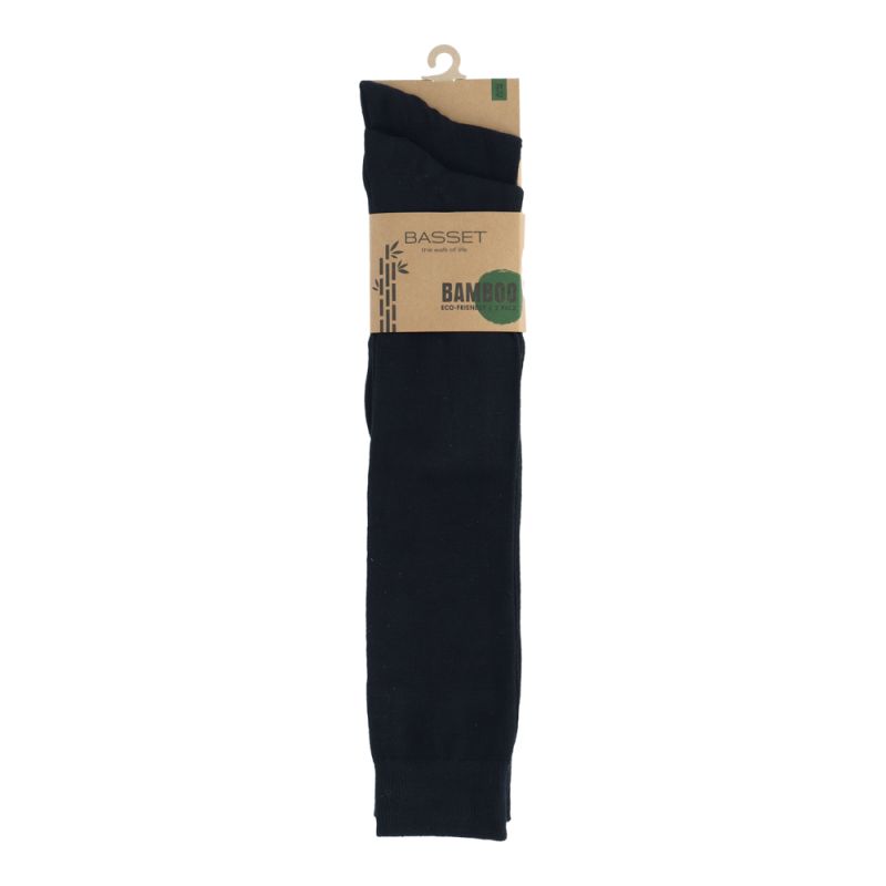 Stapp / Basset / Teckel Basset Bamboo Dames Heren Kniekousen 2-pack 31030 Zwart, Maat: 35