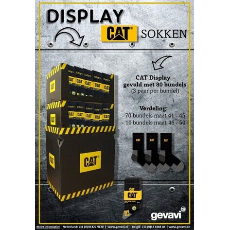 Display CAT sokken a 80 bundels hoofdfoto