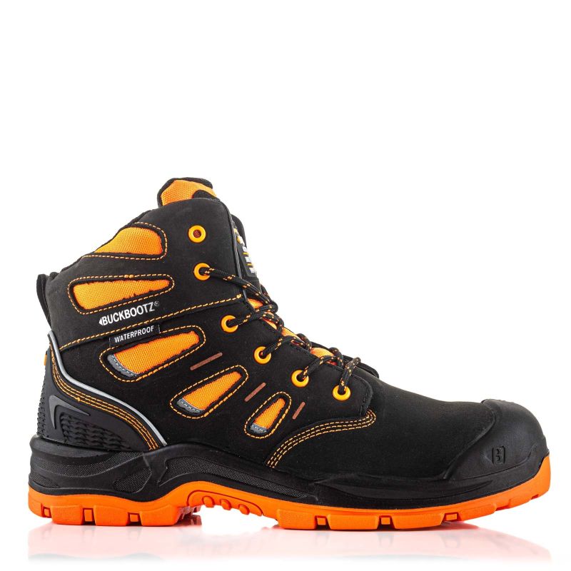 BuckBootz Schoen BVIZ2 Hoog S3 + KN Zwart/Oranje hoofdfoto