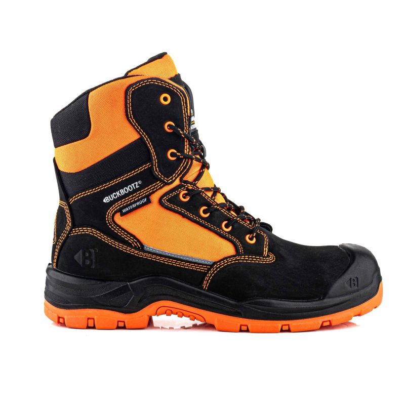 BuckBootz Schoen BVIZ1 Hoog S7S + KN Zwart/Oranje hoofdfoto