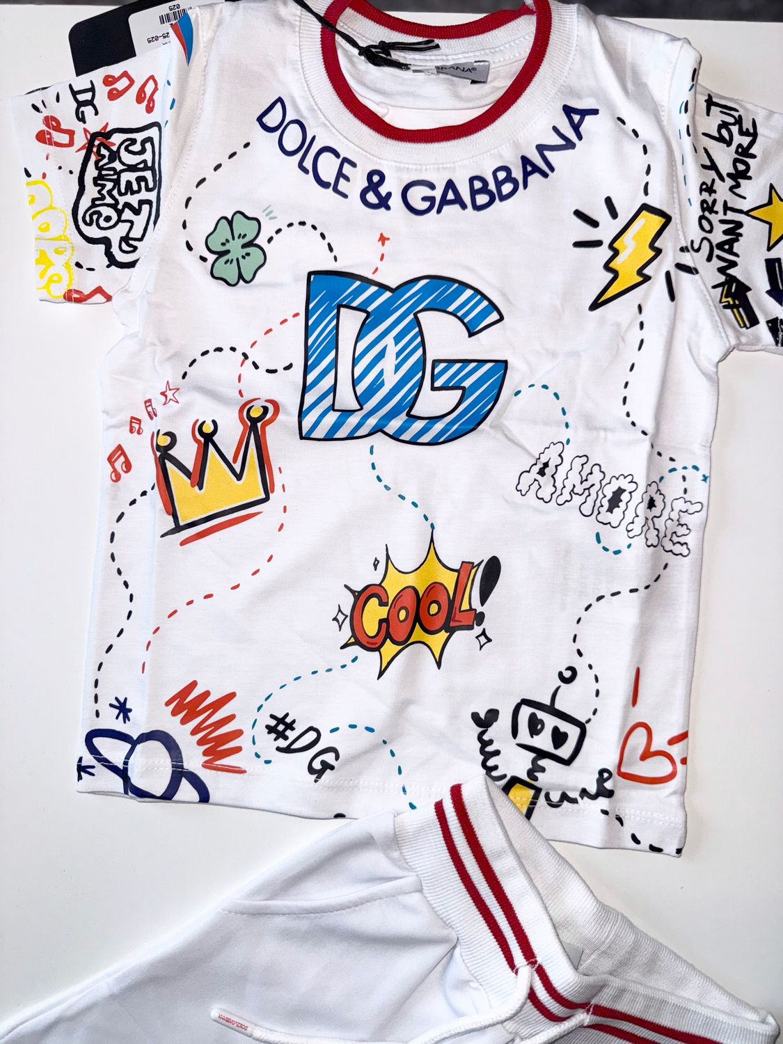DOL &amp; GAB TODDLER BOY T SHIRT AND SHORTS SET