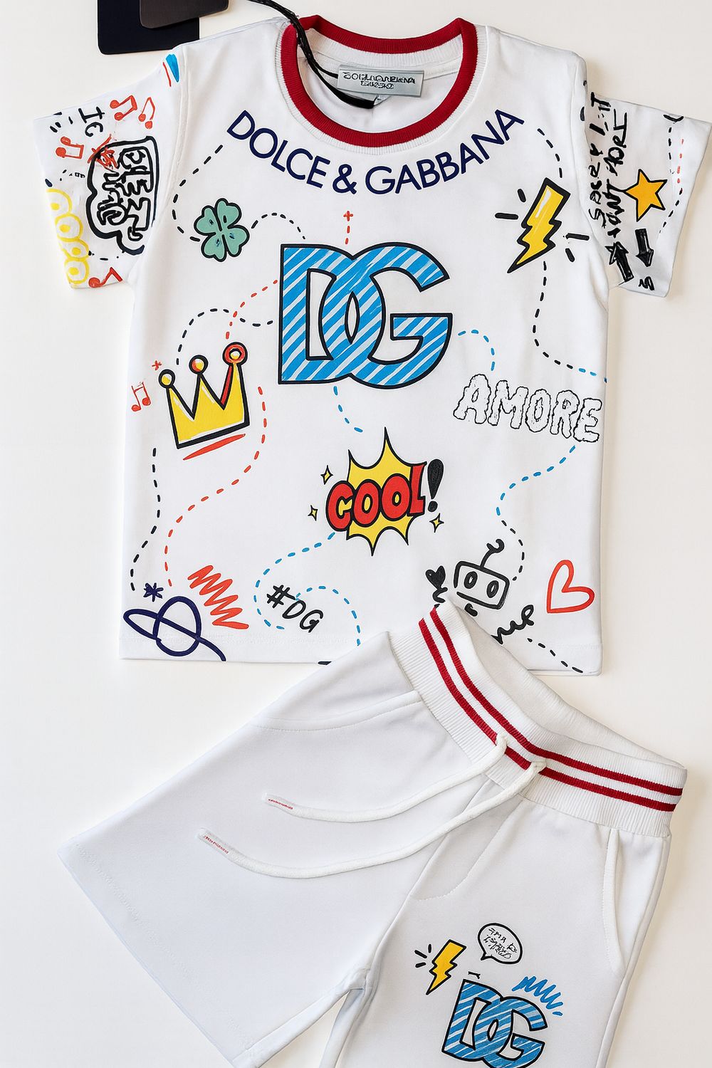 DOL &amp; GAB TODDLER BOY T SHIRT AND SHORTS SET