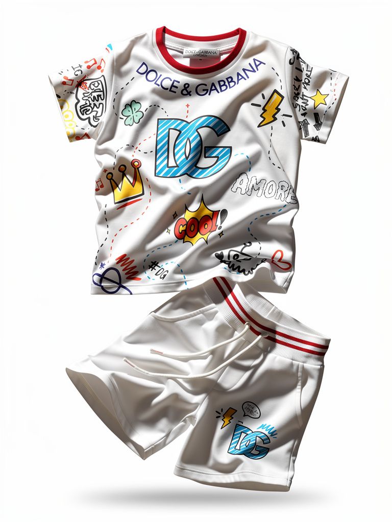 DOL &amp; GAB TODDLER BOY T SHIRT AND SHORTS SET