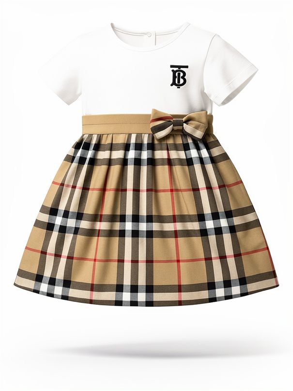 WHITE BUR TODDLER DRESS