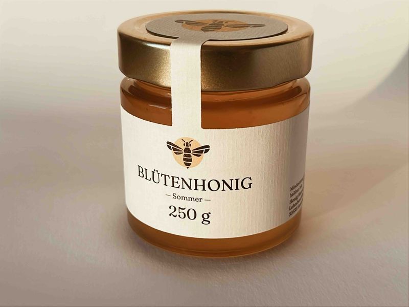 Blütenhonig Sommer 2025 - 250g - Sommer -Flüssig - Linden und Robinien Noten -Streng limitiert