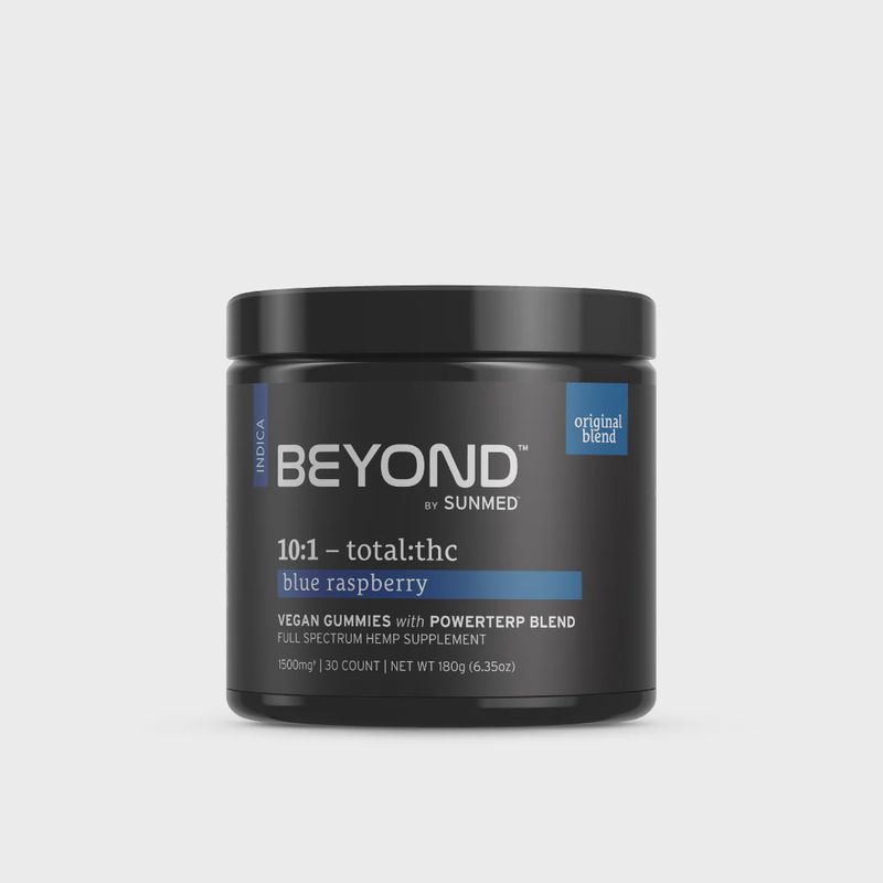 Beyond Indica CBD Gummies/Blue Rasberry/1500mg/30 ct