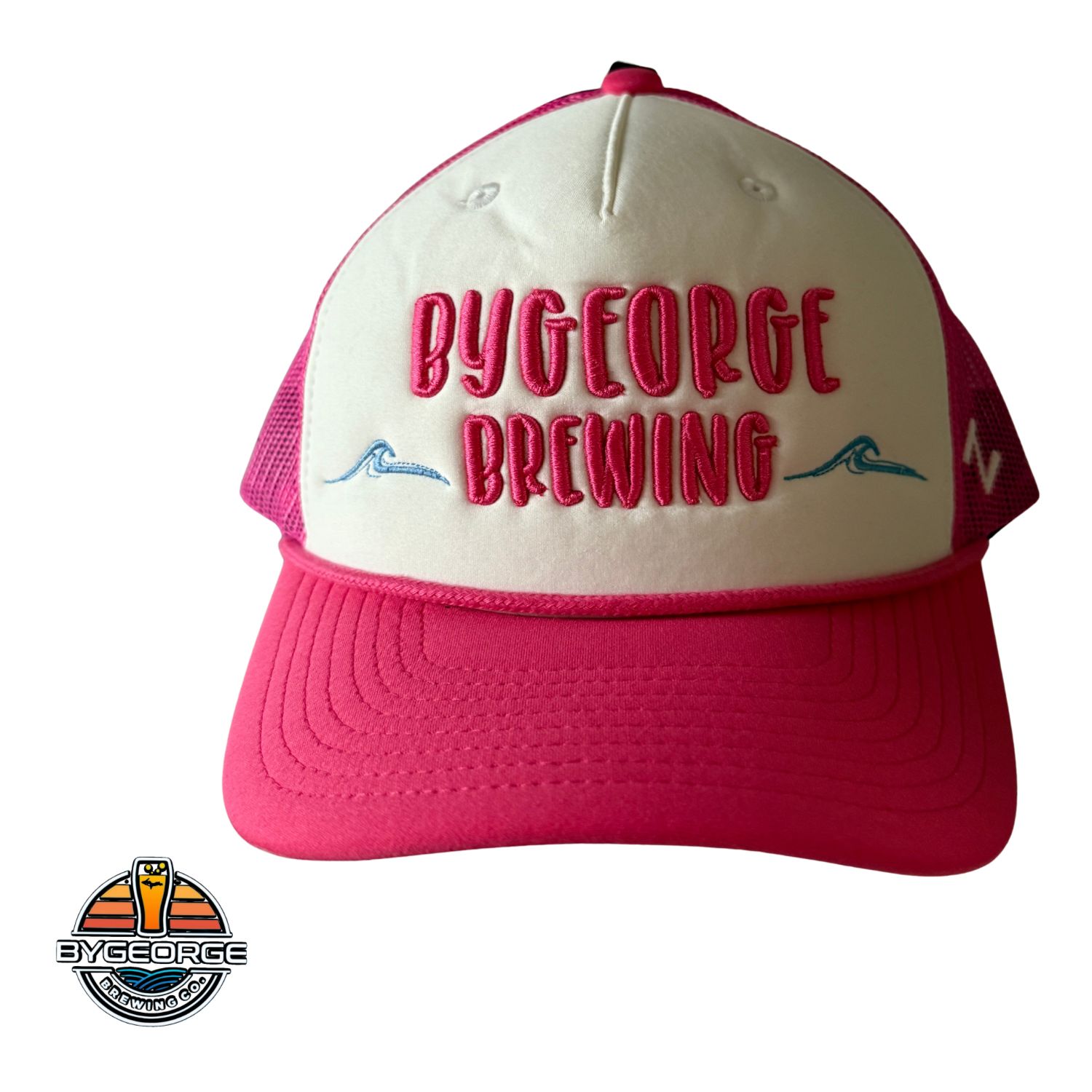 ByGeorge Pink/White Foam Mesh Adjustable Hat