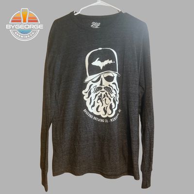 Long Sleeve Beardy Tee (Charcoal)