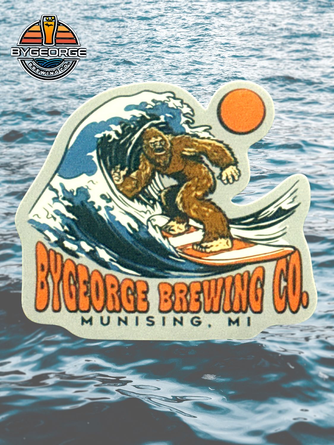 Surfin’ Bigfoot Sticker