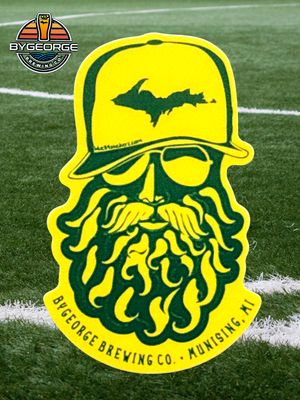 Beardy Sticker (Green+Yellow)