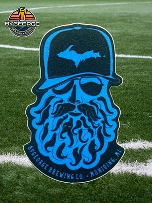 Beardy Sticker (Blue+Black)