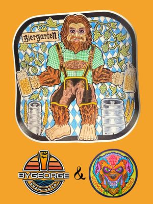 Sasquatch Biergarten Sticker (ByGeorge x ShawnWolfmanArt)