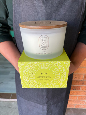 Bliss, Lemongrass, Lime & Ginger Triple Scented Candle