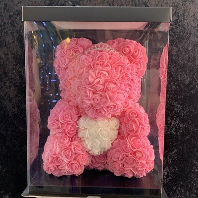 Extra Large 40cm Pink Forever Rose Teddy