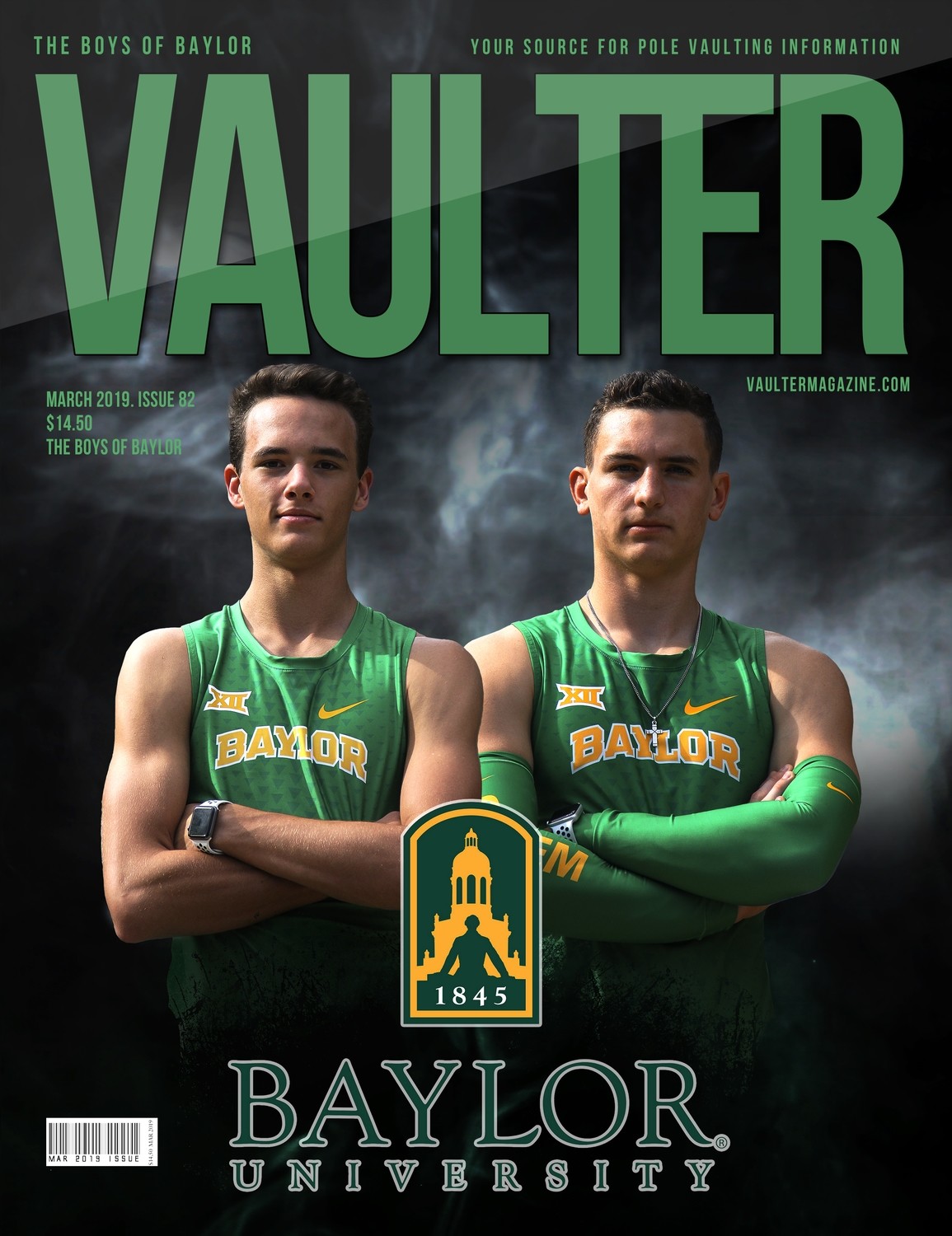 March 2019 Boys of Baylor Issue of Vaulter Magazine Cover  - Poster