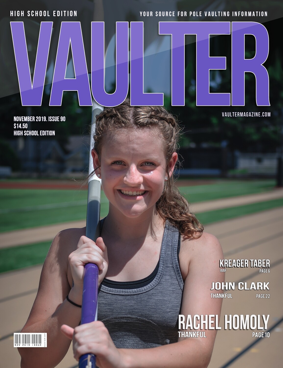 November 2019 Vaulter Magazine Rachel Homoly Issue of Vaulter Magazine  U.S. Standard Mail