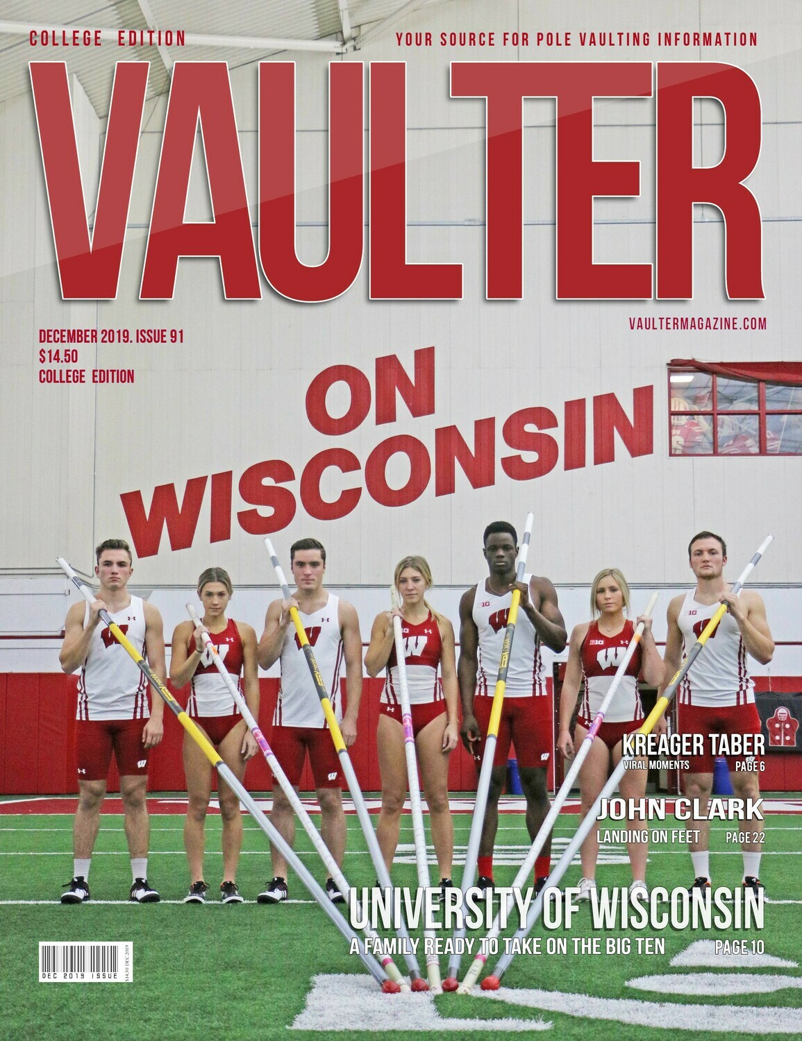 December 2019 Vaulter Magazine University of Wisconsin Issue of Vaulter Magazine Cover  - Poster