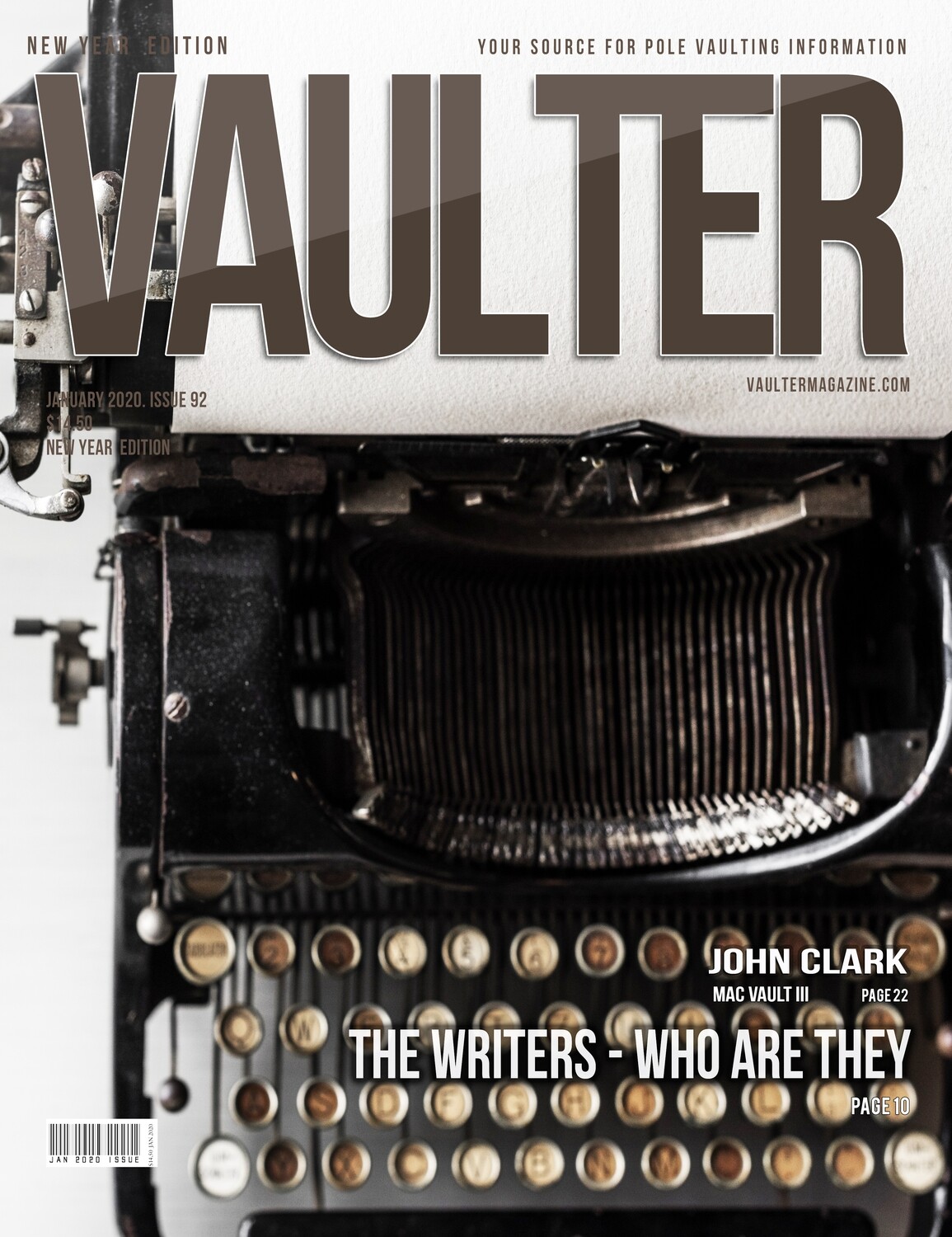 January 2020 Vaulter Magazine Writers Issue of Vaulter Magazine  U.S. Standard Mail