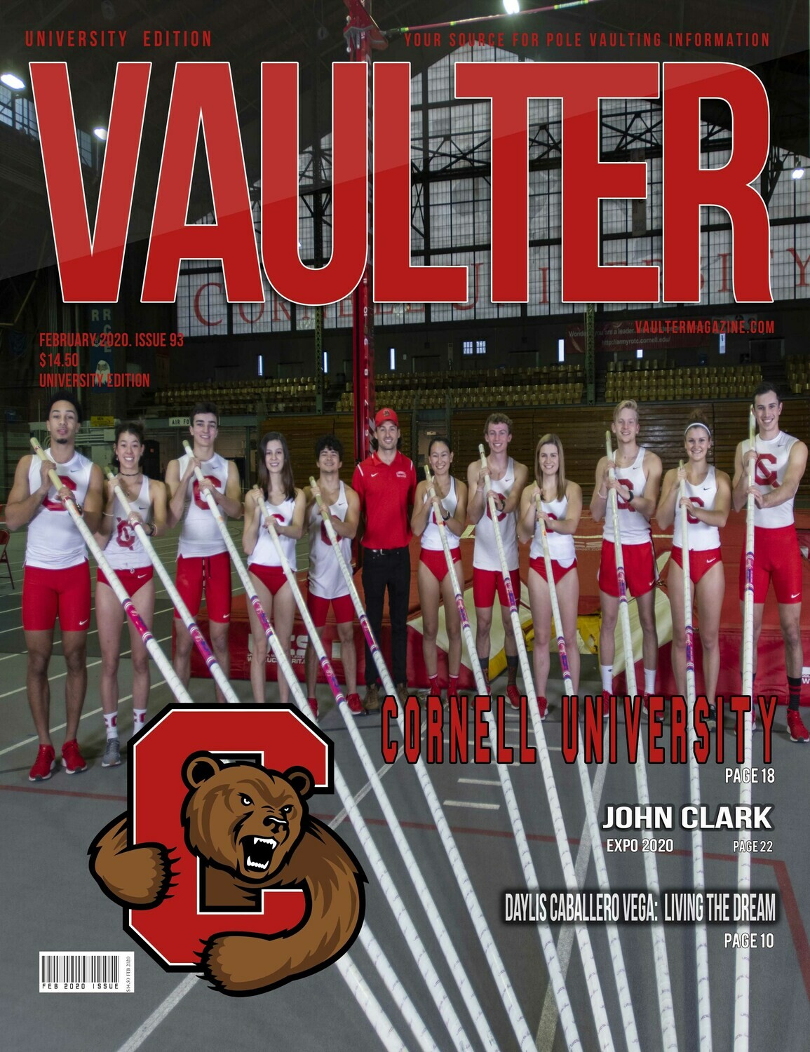 February 2020 Cornell University Issue of Vaulter Magazine  U.S. Standard Mail