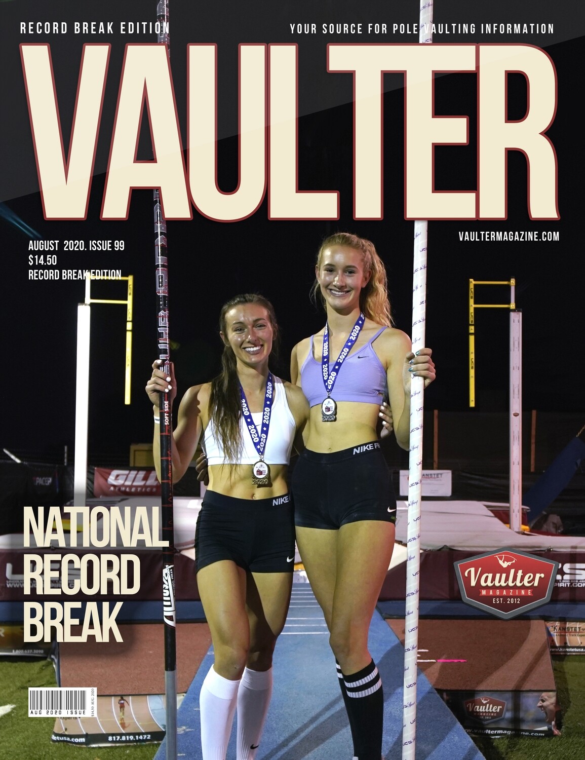 August 2020 National Record Break Issue of Vaulter Magazine U.S. Standard Mail