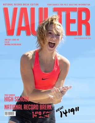 June 2021 Paige Sommers High School Record Break Issue of Vaulter Magazine - Poster