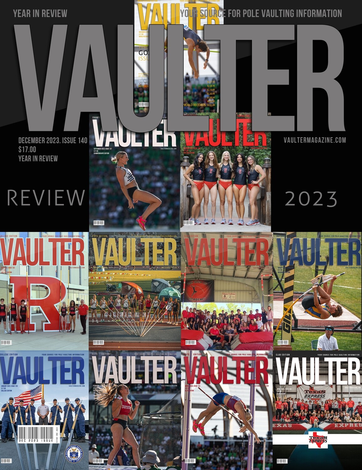 December 2023 year in review Issue of Vaulter Magazine U.S. Standard Mail